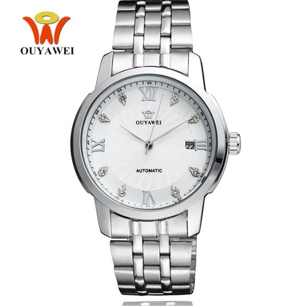 ouyawei men watches business silver steel strap water resistant wristwatch self wind mechanical man clock, Slivery;brown
ouyawei men watches business silver steel strap water resistant wristwatch self wind mechanical man clock, Slivery;brown