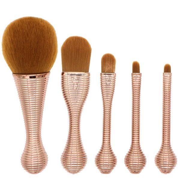 professional small waist makeup brushes set 5 pieces gemtotal foundation lip eyeshadow blush powder synthetic hair(gold) with brush bucket
professional small waist makeup brushes set 5 pieces gemtotal foundation lip eyeshadow blush powder synthetic hair(gold) with brush bucket