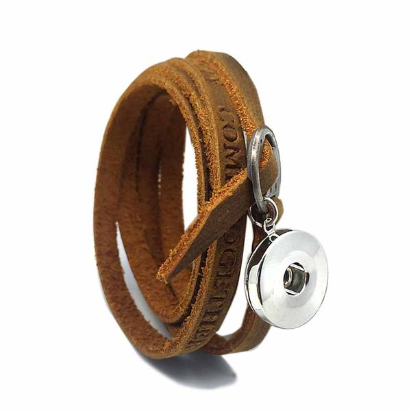 wholesale 102 multi-turn original genuine leather retro fashion bracelet 18mm snap button charm jewelry for women men gift 100cm, Golden;silver
wholesale 102 multi-turn original genuine leather retro fashion bracelet 18mm snap button charm jewelry for women men gift 100cm, Golden;silver