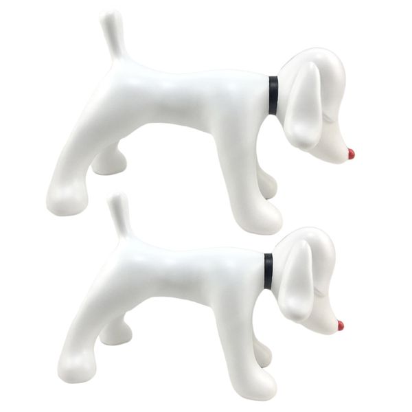 2x resin standing dog ornament dog figurine home furnishings kids gifts