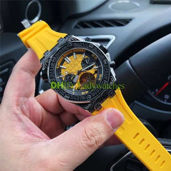 mens luxury designer watches montre de luxe flywheel mechanical automatic watch yellow rubber strap sapphire 42mm stainless wristwatches, Slivery;brown
mens luxury designer watches montre de luxe flywheel mechanical automatic watch yellow rubber strap sapphire 42mm stainless wristwatches, Slivery;brown