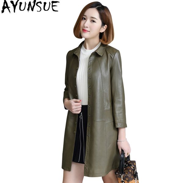 ayunsue 2019 genuine leather jacket women natural sheepskin coat spring autumn coats long trench female plus size 4xl wyq2143, Black
ayunsue 2019 genuine leather jacket women natural sheepskin coat spring autumn coats long trench female plus size 4xl wyq2143, Black
