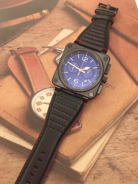 blue glass 46mm outdoor bellross instrument heritage mens watches square black steel case quartz movement black leather strap wristwatches, Slivery;brown
blue glass 46mm outdoor bellross instrument heritage mens watches square black steel case quartz movement black leather strap wristwatches, Slivery;brown
