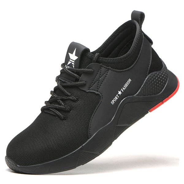 men casual big size breathable steel toe cover work safety shoes anti-pierce platform worker shoe outdoor security boots protect, Black
men casual big size breathable steel toe cover work safety shoes anti-pierce platform worker shoe outdoor security boots protect, Black
