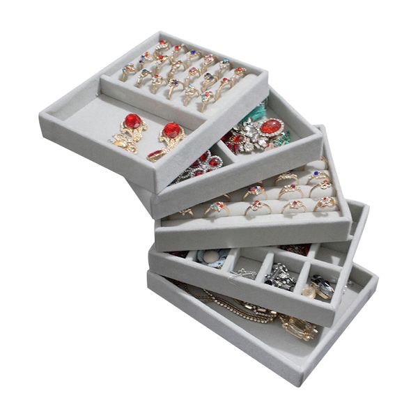 velvet jewelry ring display organizer case tray holder necklace earrings bangle storage box showcase jewelry stand holder, Black;white
velvet jewelry ring display organizer case tray holder necklace earrings bangle storage box showcase jewelry stand holder, Black;white