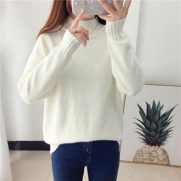 women's sweaters student sweater bottoming shirt long-sleeved 2021 autumn and winter tide loose was thin, White;black
women's sweaters student sweater bottoming shirt long-sleeved 2021 autumn and winter tide loose was thin, White;black
