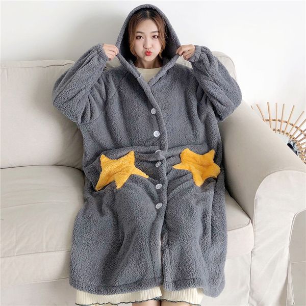 autumn winter women long sleeve nightgown hooded flannel nightgowns girls night dress sleepwear cute princess coral fleece wz619, Black;red
autumn winter women long sleeve nightgown hooded flannel nightgowns girls night dress sleepwear cute princess coral fleece wz619, Black;red
