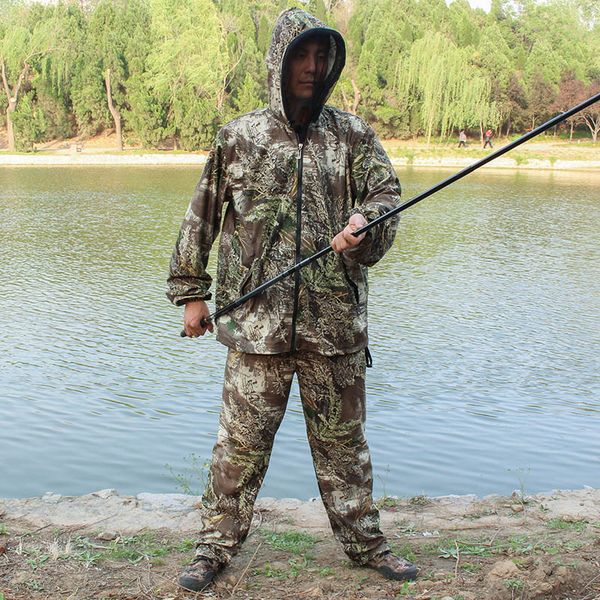 men outdoor jungle clothes birding hunting suit bionic camouflage clothing anti mosquito fishing clothing fishing hoodie jacket, Camo
men outdoor jungle clothes birding hunting suit bionic camouflage clothing anti mosquito fishing clothing fishing hoodie jacket, Camo