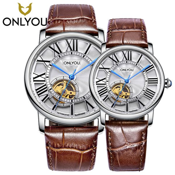 onlyou women mechanical watches fashion leisure ultra thin steel full steel sapphire trend lovers watch 6961g/l, Slivery;brown
onlyou women mechanical watches fashion leisure ultra thin steel full steel sapphire trend lovers watch 6961g/l, Slivery;brown