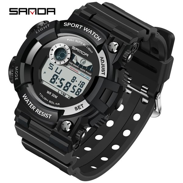 sanda sports digital watch men fashion waterproof electronic wristwatches mens led watches male clock relogio masculino, Slivery;brown
sanda sports digital watch men fashion waterproof electronic wristwatches mens led watches male clock relogio masculino, Slivery;brown