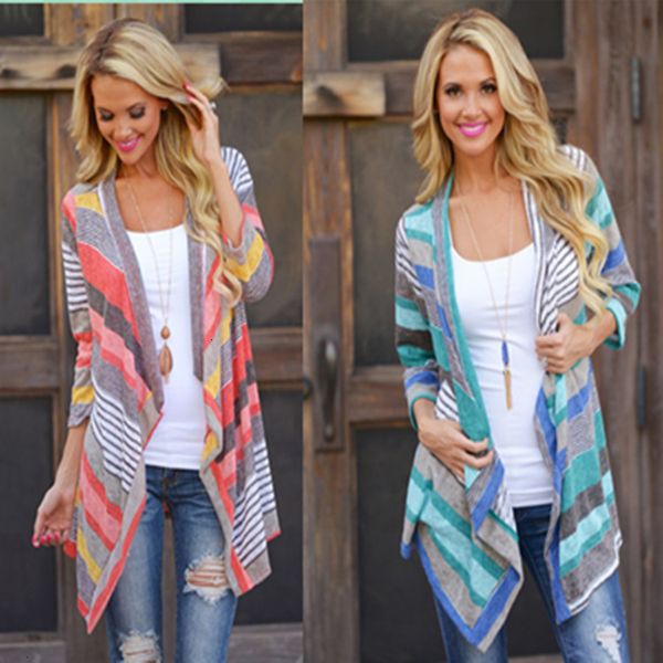 stripe asymmetric dress autumn splicing seven branch sleeve cardigan loose coat, Black;red
stripe asymmetric dress autumn splicing seven branch sleeve cardigan loose coat, Black;red