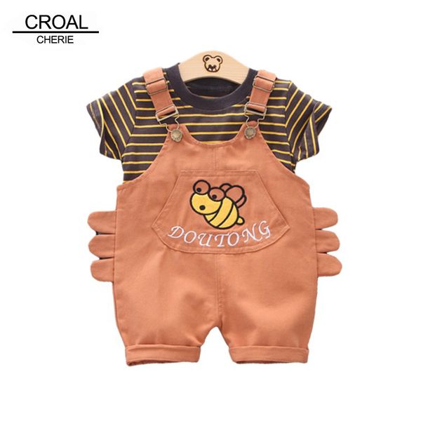 croal cherie 2pcs baby girls clothes set cute bee summer infant clothing t-shirt + romper pants suit for baby boys, White
croal cherie 2pcs baby girls clothes set cute bee summer infant clothing t-shirt + romper pants suit for baby boys, White