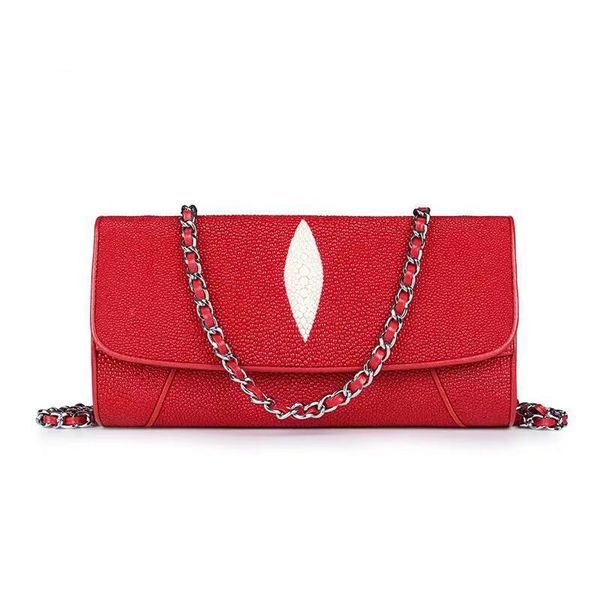2019 for women genuine stingray skin women's evening bag chain shoulder messenger bag mochila feminina sac