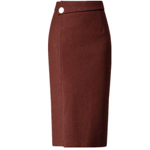 autumn winter warm woolen pencil skirt women high waist ol package hip split step skirt plus size 3xl, Black
autumn winter warm woolen pencil skirt women high waist ol package hip split step skirt plus size 3xl, Black