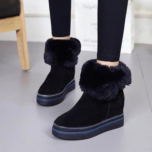 women snow boots warm short fur plush winter ankle boot increased platform ladies suede zip shoes female comfort drop shipping, Black
women snow boots warm short fur plush winter ankle boot increased platform ladies suede zip shoes female comfort drop shipping, Black