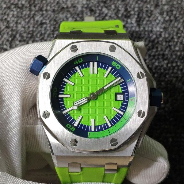 42mm automatic mechanical watches sterile white dial luminous waterproof rubber stainless steel case watch men, Slivery;brown
42mm automatic mechanical watches sterile white dial luminous waterproof rubber stainless steel case watch men, Slivery;brown