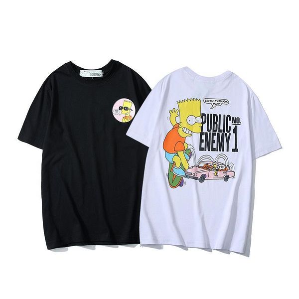 off 19ss summer white cartoon casual short-sleeved men and women t-shirts european and american tide clothes round neck short-sleeved t-shir, Black;brown
off 19ss summer white cartoon casual short-sleeved men and women t-shirts european and american tide clothes round neck short-sleeved t-shir, Black;brown