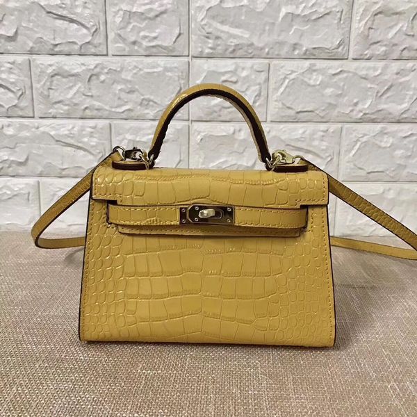 fashion bags alligator yellow 19cm 22cm mini bag women totes genuine leather cowskin shoulder bag scarf horse lady handbag high quality
fashion bags alligator yellow 19cm 22cm mini bag women totes genuine leather cowskin shoulder bag scarf horse lady handbag high quality
