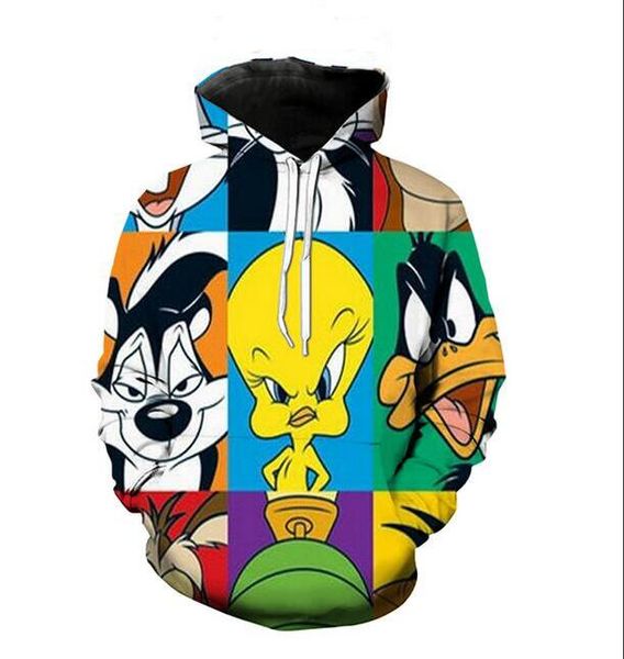 новая мода женщины / мужская harajuku стиль мультфильм looney tunes повседневный 3d printed crewneck толстовки толстовки мужская спортивная, Black
новая мода женщины / мужская harajuku стиль мультфильм looney tunes повседневный 3d printed crewneck толстовки толстовки мужская спортивная, Black