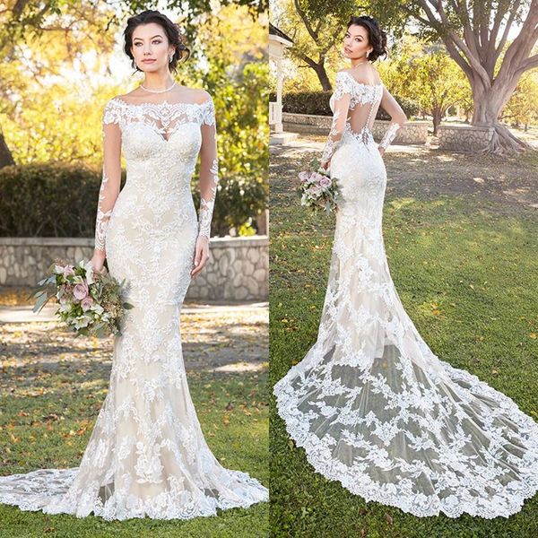 2019 designer kitty chen off shoulder wedding dresses long sleeves sheer see through with backless covered buttons bridal dress, White
2019 designer kitty chen off shoulder wedding dresses long sleeves sheer see through with backless covered buttons bridal dress, White