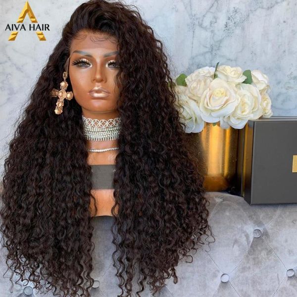 aiva long kinky curly black wig heat resistant synthetic lace front wig side part daily for black women 
aiva long kinky curly black wig heat resistant synthetic lace front wig side part daily for black women