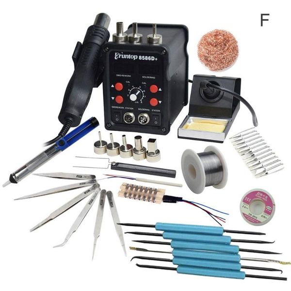 black erun8586d+ double digital display electric soldering irons +air gun better smd rework station upgraded 8586
black erun8586d+ double digital display electric soldering irons +air gun better smd rework station upgraded 8586