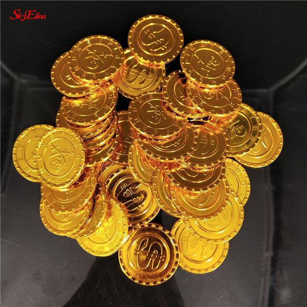 50/100pcs gold coins plastic shining vintage fake treasure playset toys for pirate party game halloween christmas gifts 7z
50/100pcs gold coins plastic shining vintage fake treasure playset toys for pirate party game halloween christmas gifts 7z