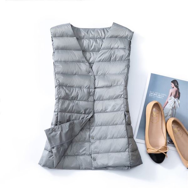 new causal women white duck down vest ultra light vest jacket winter weightless round collar sleeveless coat, Black
new causal women white duck down vest ultra light vest jacket winter weightless round collar sleeveless coat, Black