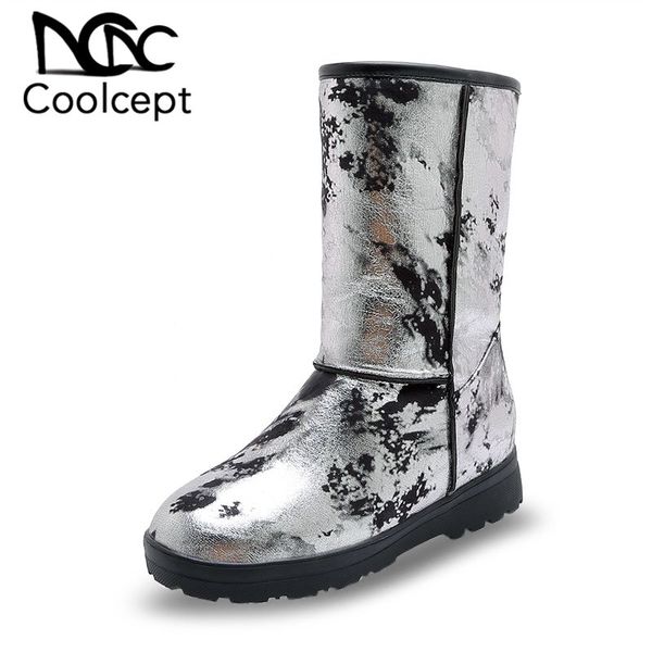 coolcept plus size 33-50 fashion women mid calf boots round toe print snow boots winter plush warm flats casual women footwear, Black
coolcept plus size 33-50 fashion women mid calf boots round toe print snow boots winter plush warm flats casual women footwear, Black
