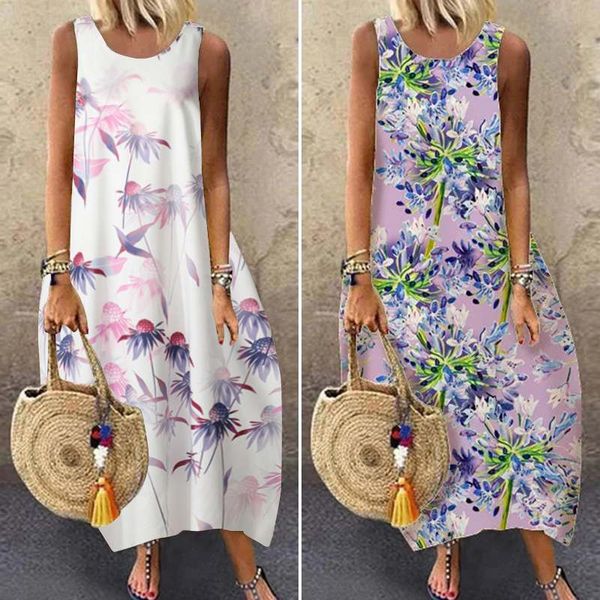 women's summer printed sundress zanzea 2020 fashion maxi dress sleevelsss floral vestidos female casual o neck robe plus size, Black;gray
women's summer printed sundress zanzea 2020 fashion maxi dress sleevelsss floral vestidos female casual o neck robe plus size, Black;gray
