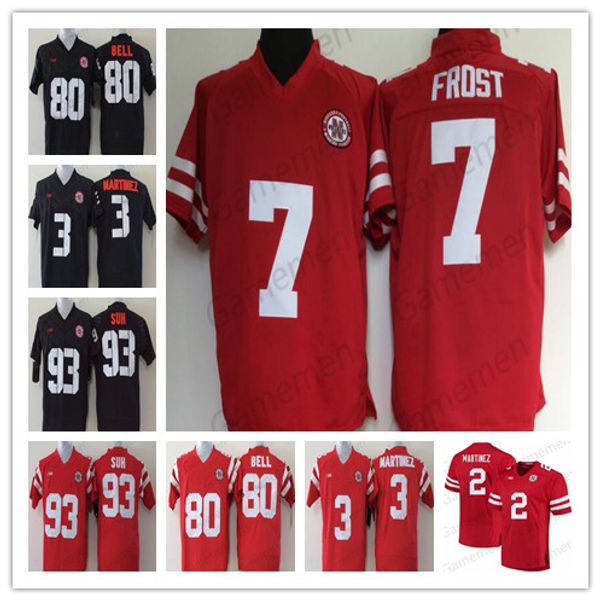 nebraska cornhuskers 7 scott frost 80 kenny bell 3 taylor martinez 93 ndamukong suh mens football stitched jersey, Black;red
nebraska cornhuskers 7 scott frost 80 kenny bell 3 taylor martinez 93 ndamukong suh mens football stitched jersey, Black;red