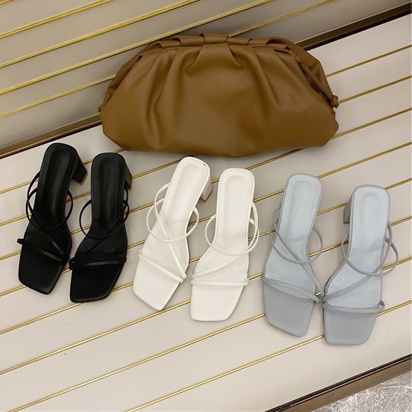 slippers summer women 2021 medium square high heels slides mules sweet female open toe blue white mujer vacation shoes, Black
slippers summer women 2021 medium square high heels slides mules sweet female open toe blue white mujer vacation shoes, Black