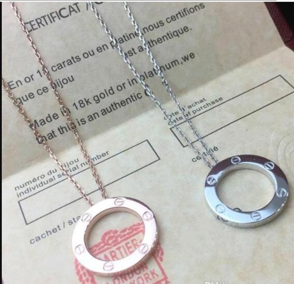 designer jewelry love ring necklace plated 18k gold screw necklace with rose gold platinum luxury woman love gift 2 colors, Silver
designer jewelry love ring necklace plated 18k gold screw necklace with rose gold platinum luxury woman love gift 2 colors, Silver