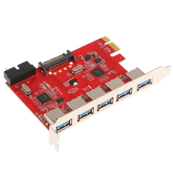 pci-e to usb3.0 5 port pci express card connector adapter 5gbps with 20 pin 
pci-e to usb3.0 5 port pci express card connector adapter 5gbps with 20 pin
