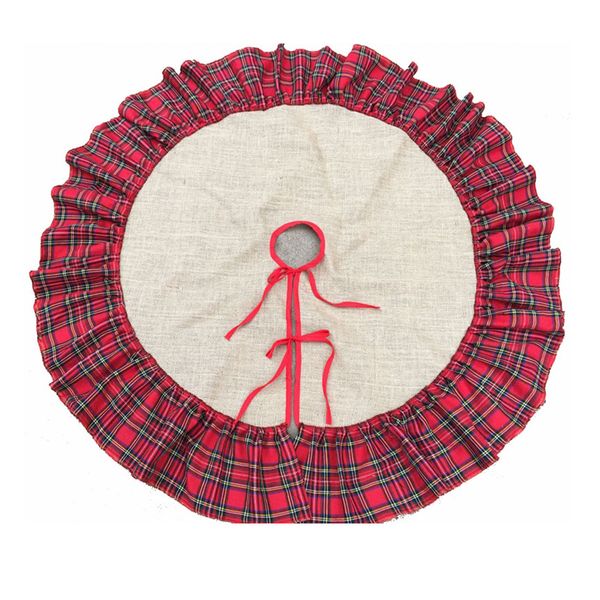 48inch big retro plaid christmas tree skirts burlap round xmas tree skirt floor blanket home decor party supplies green red
48inch big retro plaid christmas tree skirts burlap round xmas tree skirt floor blanket home decor party supplies green red