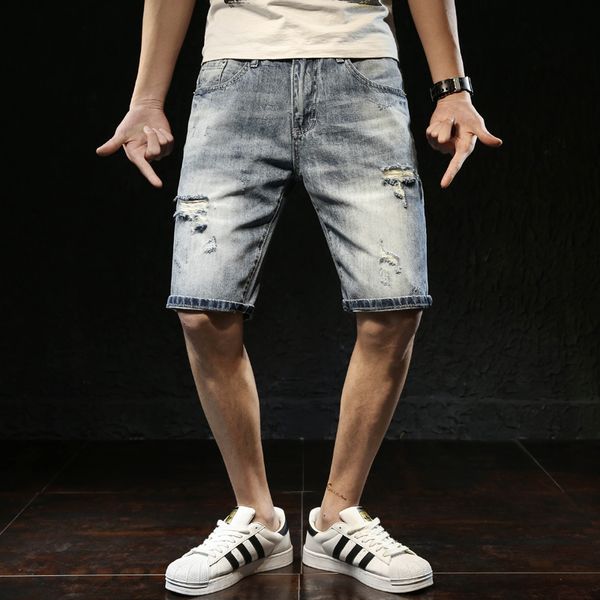 brand trend non-stretch denim shorts 2020 summer thin section broken men's five-point pants shorts horse pants loose, Blue
brand trend non-stretch denim shorts 2020 summer thin section broken men's five-point pants shorts horse pants loose, Blue