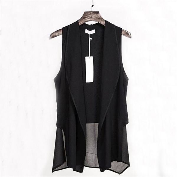2018 new women sleeveless blazer vest summer autumn thin chiffon vests coat female midi long waistcoat black jacket outwear a921, Black;white
2018 new women sleeveless blazer vest summer autumn thin chiffon vests coat female midi long waistcoat black jacket outwear a921, Black;white