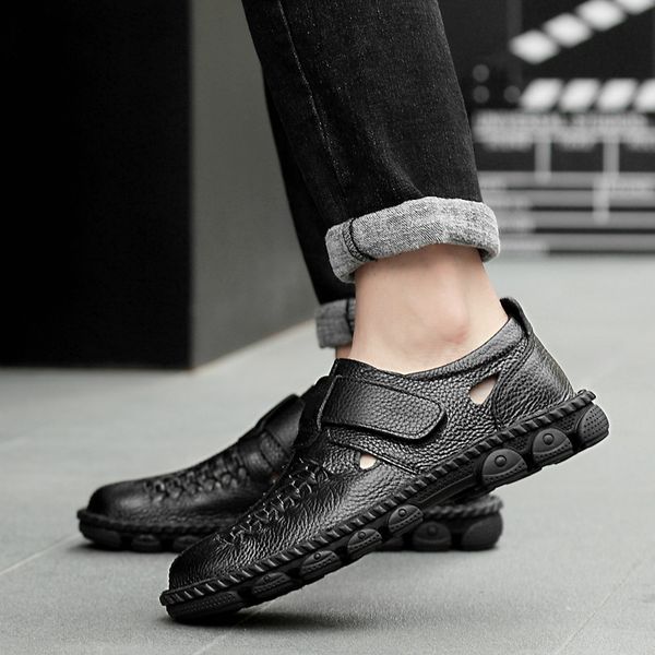 men loafers shoes hollow out spring summer soft genuine leather business men moccasins shoes outdoor breathable slip on, Black
men loafers shoes hollow out spring summer soft genuine leather business men moccasins shoes outdoor breathable slip on, Black