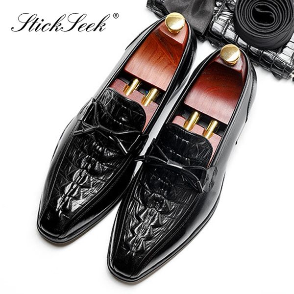 luxury genuine leather formal men's alligator pattern banquet shoes square toe slip on comfortable casual loafers for male sg157, Black
luxury genuine leather formal men's alligator pattern banquet shoes square toe slip on comfortable casual loafers for male sg157, Black