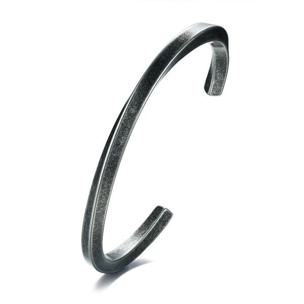men twisted carved cuff bracelet antique silver color cuff bang bangle stainless steel jewelry, White
men twisted carved cuff bracelet antique silver color cuff bang bangle stainless steel jewelry, White