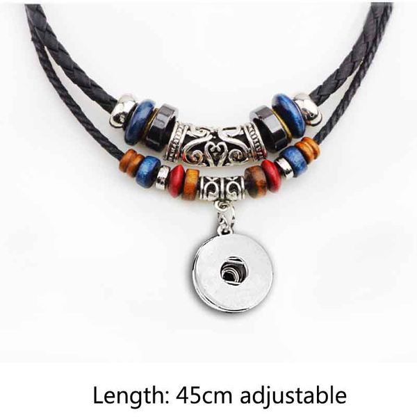 fashion 073 bohemian national ginger interchangeable 18mm snap button charm genuine leather pendant necklace for women men gift, Silver
fashion 073 bohemian national ginger interchangeable 18mm snap button charm genuine leather pendant necklace for women men gift, Silver