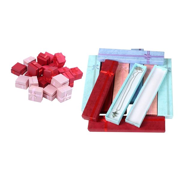 34 pcs elegant luxury gift boxes long rectangular for jewelry presentation necklaces 10pcs 22x4x2cm & 20pcs 4x4cm, Pink;blue
34 pcs elegant luxury gift boxes long rectangular for jewelry presentation necklaces 10pcs 22x4x2cm & 20pcs 4x4cm, Pink;blue
