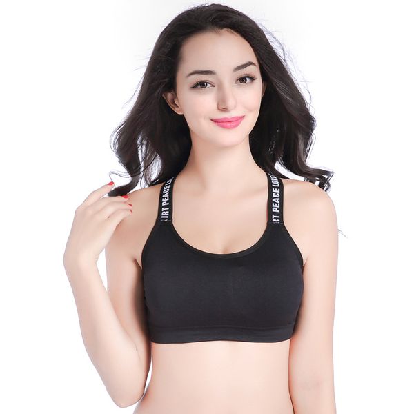 women's fashion sports underwear letter print crop gym wear lace up sports bras sleeveless casual waistcoat yoga bra, Black;white
women's fashion sports underwear letter print crop gym wear lace up sports bras sleeveless casual waistcoat yoga bra, Black;white