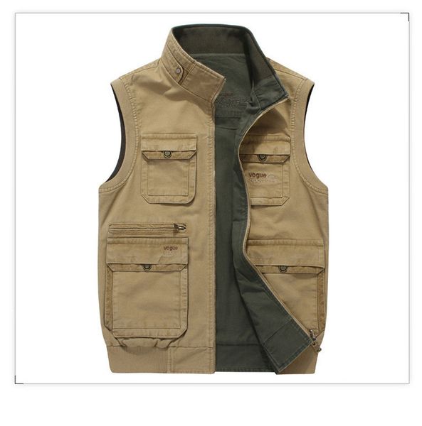 Designer Reversible Mens Field Vests Utility Multiple Pocket Embroidery Decoration Wild Clothes Homme Outdoor Casual Vests
Designer Reversible Mens Field Vests Utility Multiple Pocket Embroidery Decoration Wild Clothes Homme Outdoor Casual Vests