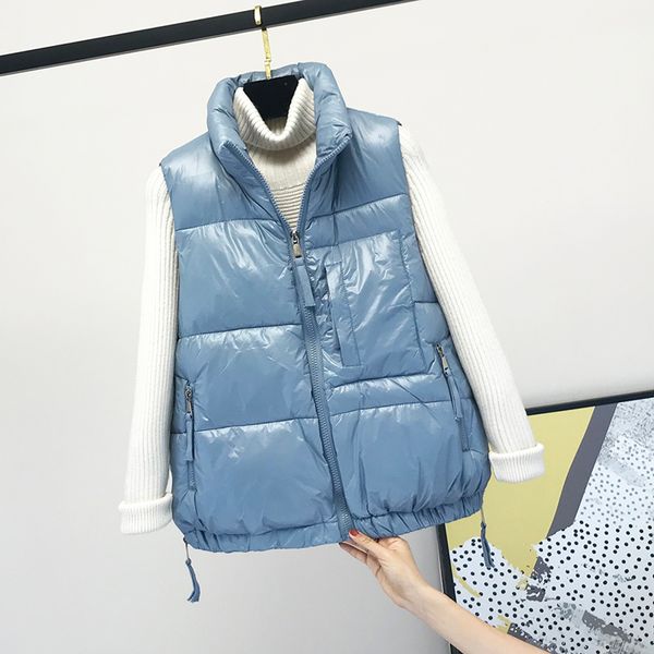 winter 2020 new bright down cotton vest women's short vest korean style loose and wild fashion jacket jacket, Black;white
winter 2020 new bright down cotton vest women's short vest korean style loose and wild fashion jacket jacket, Black;white