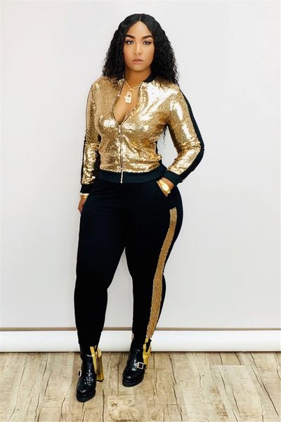 womens designer sequins 2pcs pants side striped slim fashion ladies 2pcs sets slim casual female clothing, White
womens designer sequins 2pcs pants side striped slim fashion ladies 2pcs sets slim casual female clothing, White
