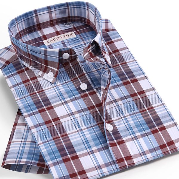 men's casual shirts 100% cotton summer short sleeve plaid shirt regular fit fashion button-down collar checked thin, White;black
men's casual shirts 100% cotton summer short sleeve plaid shirt regular fit fashion button-down collar checked thin, White;black