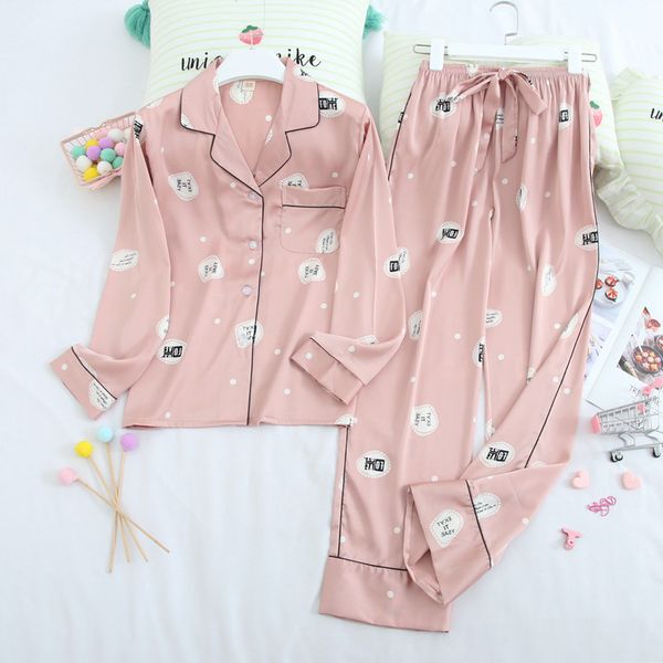 women long sleeve pajamas set pijamas stain 2 pcs shirt&pant female 2pcs sleepwear nightwear casual pajamas suit home wear, Black;red
women long sleeve pajamas set pijamas stain 2 pcs shirt&pant female 2pcs sleepwear nightwear casual pajamas suit home wear, Black;red