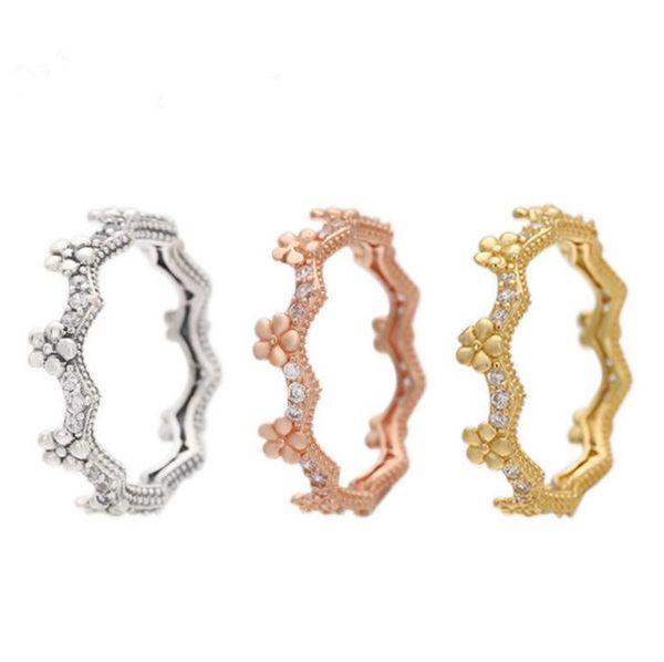 2019 new 925 sterling silver rings flower crown with clear cz ring original fashion engagement wedding pandora rings diy jewelry for women, Slivery;golden
2019 new 925 sterling silver rings flower crown with clear cz ring original fashion engagement wedding pandora rings diy jewelry for women, Slivery;golden