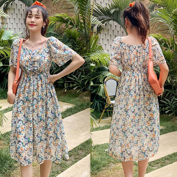 maternity dresses 215# clothes summer chiffon floral short sleeve loose stylish dress for pregnant women mom, White
maternity dresses 215# clothes summer chiffon floral short sleeve loose stylish dress for pregnant women mom, White